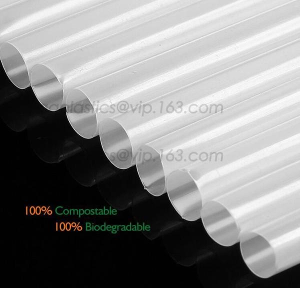 compost plastic drinking straw for drink promotion, juice drink sraw, food grade biodegradable plastic drinking straw