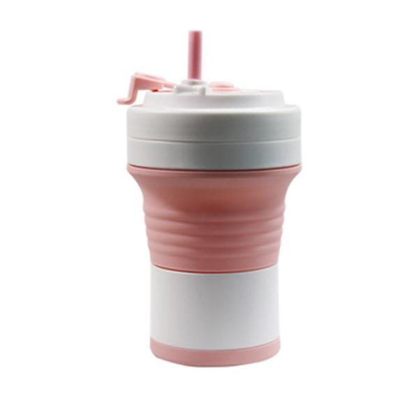 copo de café dobrável BPA da caneca do curso do vidro bebendo do silicone 550ml livre