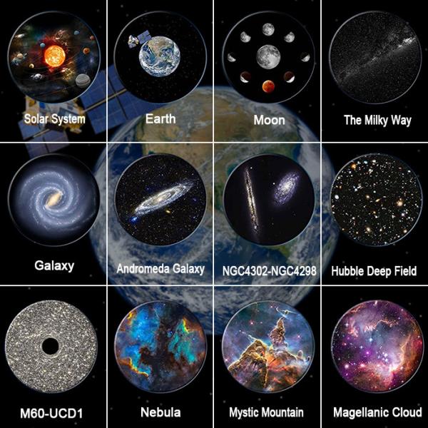 12 HD 4K Film Planetarium Galaxy Projector Night Light DC 5V