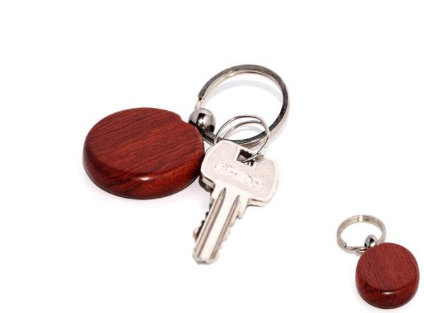 Rosewood round key chain