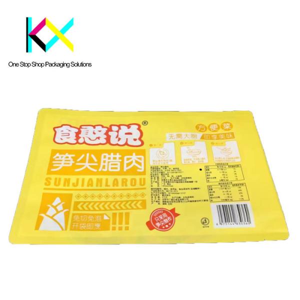Resealable Snack Food Packaging Bags Flat Pouch With Good Barrier