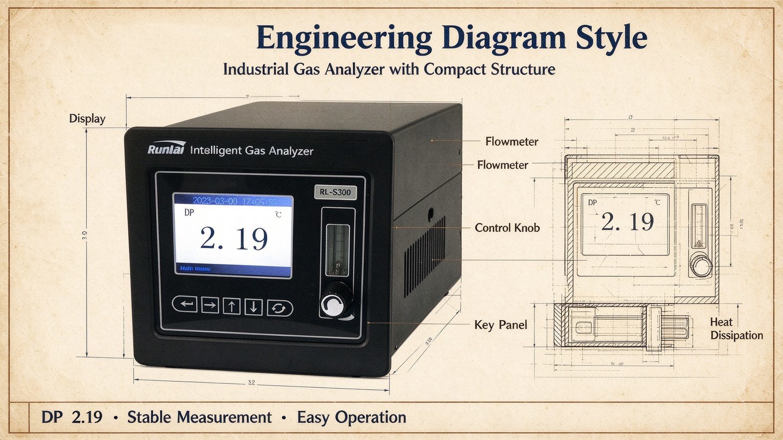 Metal Gas Dew Point Meter Trace Micro Water Analyzer In Industrial Gas Applications