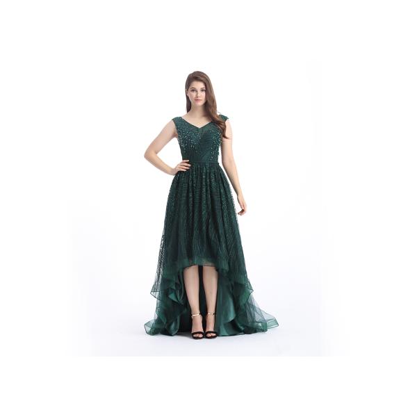 Elegant V Neck Applique Beautiful Prom Dresses Soft And Romantic For Wedding