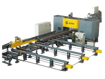 Perfuração do feixe do CNC H e linha de alta velocidade da máquina da marcação para a fabricação da construção de aço