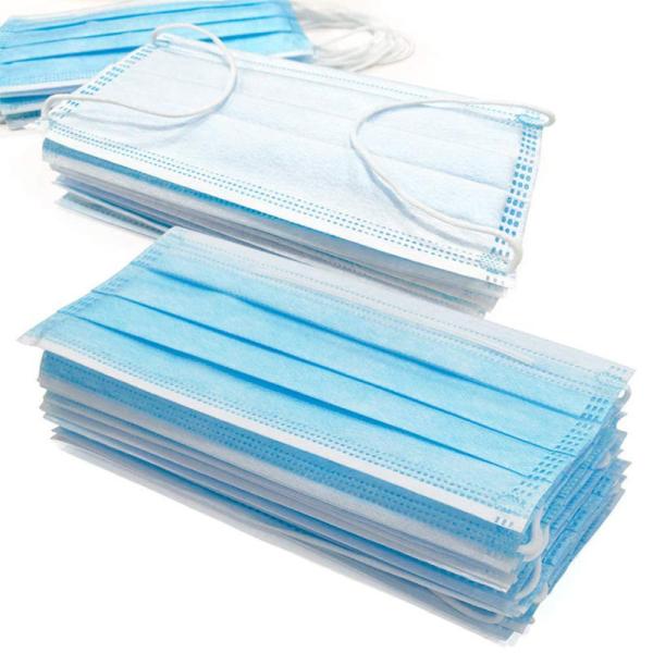 Anti Germs Disposable Surgical Mask , 3 Ply Disposable Blue Earloop Face Mask