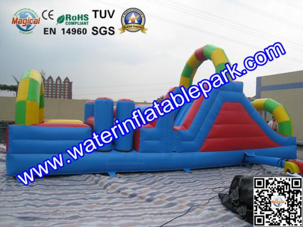 0.55mm PVC Tarpaulin Inflatable Obstacle Course Rental Waterproof And Fireproof