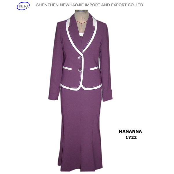 ladies Pale purple pictures of design skirt suit
