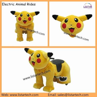 coin operated rechargeable battery walking animal happy rider toys on wheel