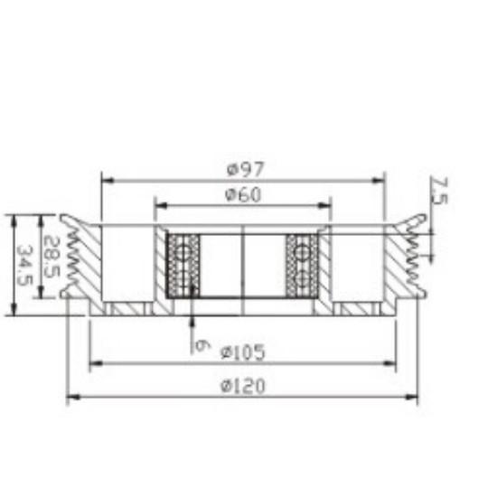 embreagem do compressor de ar 6PK de 120mm