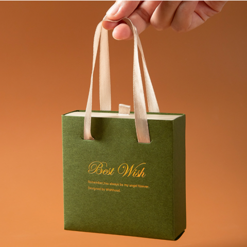 Настраиваемый логотип переработанные роскошные ювелирные изделия подарочный ящик упаковка бумажная сумка с ручкой