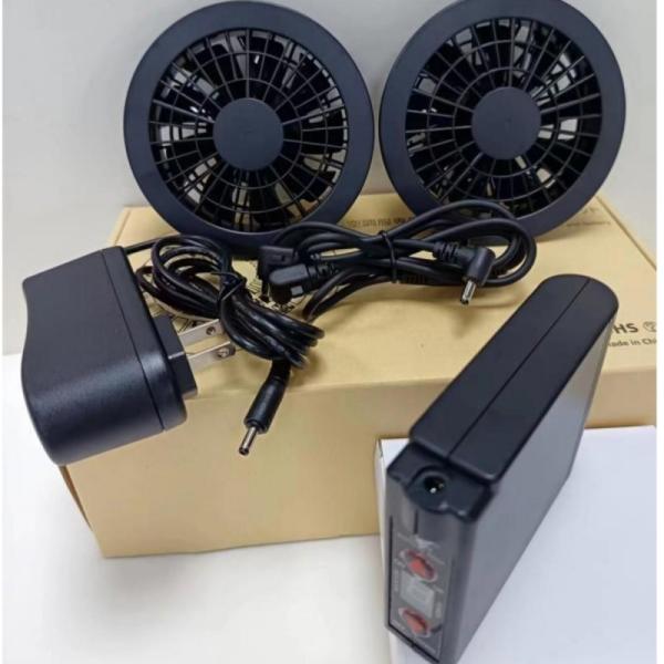 7.4V 6400mAh Battery Fan Set Jacket Cooling Fans KC PSE Including Charger