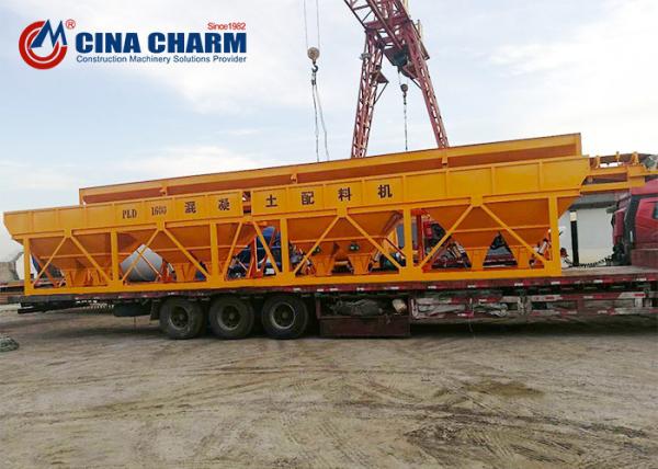 Pld1600 Three Bins Concrete Batching Machine , Cement Aggregate Batcher