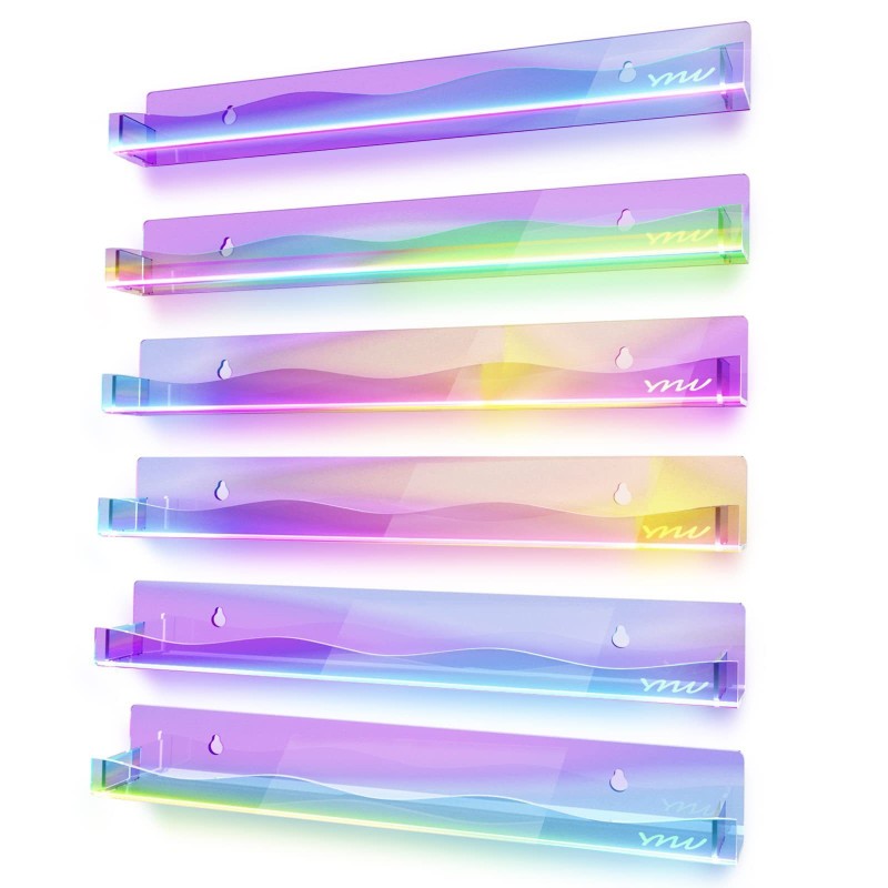Custom Colorful Acrylic Nail Polish Wall Hanger Modern Rectangular Display Rack for Action Figure Book Picture Storage Rack