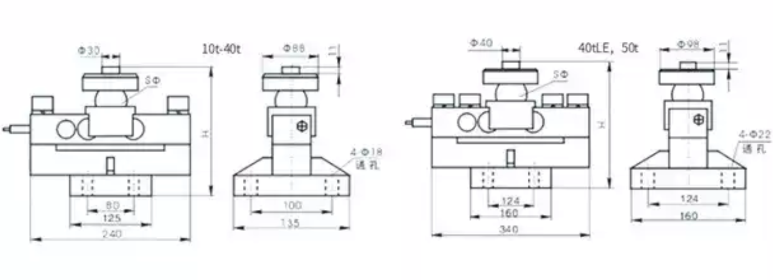 Industrial Alloy Steel Ball Type Load Cell Digital Truck Scale Load Cells C3 Class 10-50T