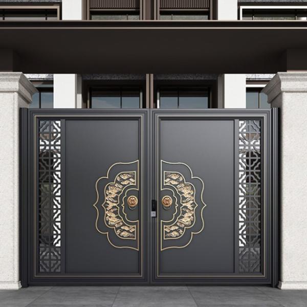 Security aluminum courtyard gates Anti Theft Villa Front Door T5/T6