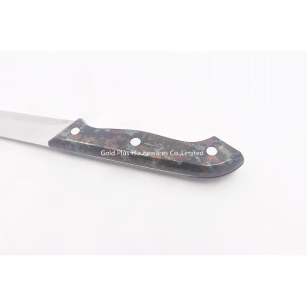 Handle Grip Heavy Duty Straight Edge Kitchen Knife For Meat Fish Chicken