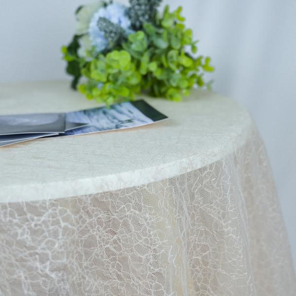 Tela bordada escarpada OEKO - Tex Standard de Tulle del cordón de la capa floral poner crema