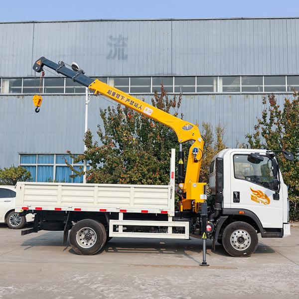 4 ton 4*2 dump Truck Crane full hydraulic pressure Cranes Truck with lift crane