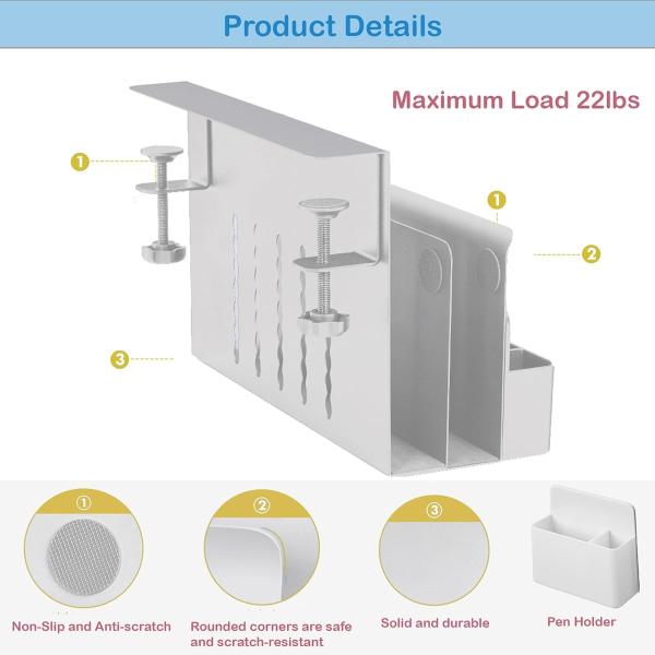 Под столом Хранилище Двухэтажное стальное висячее бюро Организатор ноутбук держатель для офиса