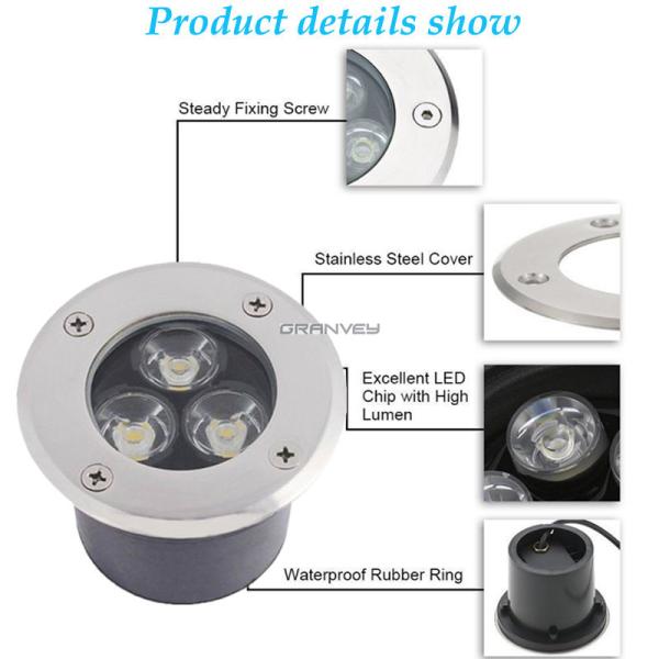 Buried Led Underground Light Ac 220v 110v 3w For Outdoor Floor Ground