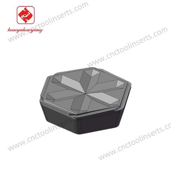Insert à recuit CNC avec revêtement PVD HYH1003R0.8-1 HYB208, adapté aux matériaux difficiles à usiner, à l'exception des alliages à haute température.