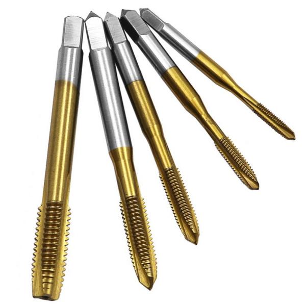 Ti-Coated DIN371 Spiral Point HSS Machine Taps M3-M50
