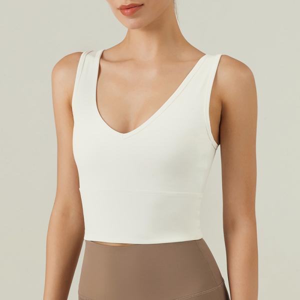 V Neck 4 Sizes Sexy Sports Bra Soft Nylon Yoga Fitness Top Female Underwear
