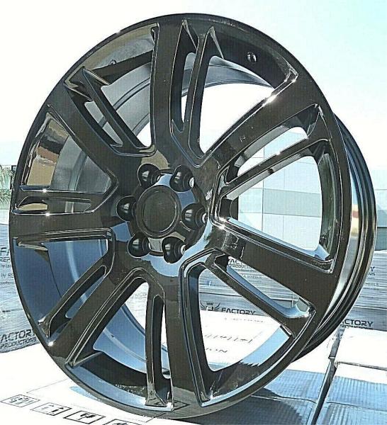 Gloss Black 22 Cadillac Escalade Wheels Rims For Sierra Yukon 6x139.7