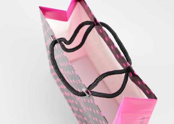 Oil Vanishing Finishing Glitter Gift Bags , Customized Pretty Gift Bags With Cotton Tape