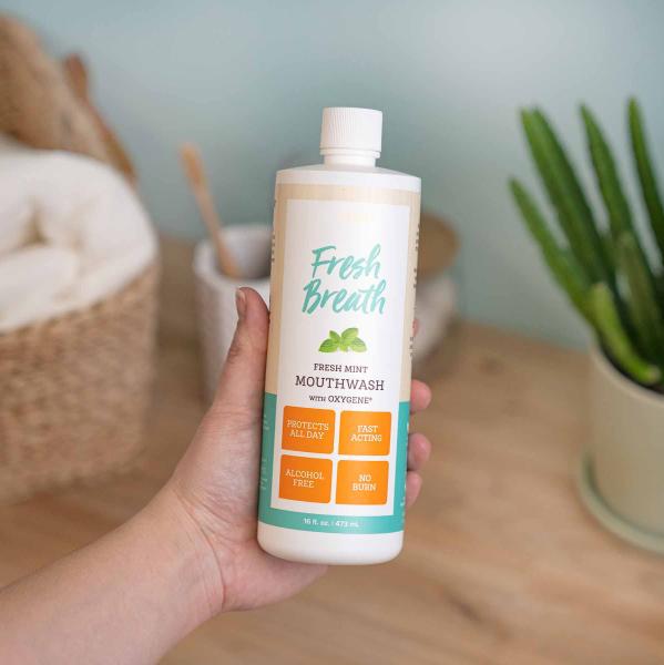 Fresh Breath Mint Oral Mouthwash Dentist Recommende Alcohol Free 16 Oz Healthy Gums