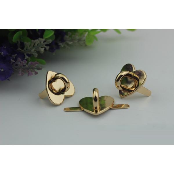 Promotional custom love heart shape 25 mm light gold metal handbag arch bridge wholesales