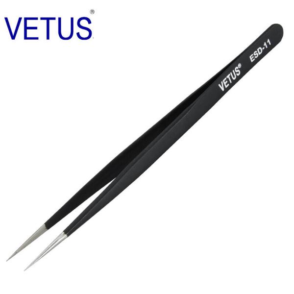 Safe Precision ESD Esd Plastic Tweezers AISI 302 Material Length 110 - 140mm