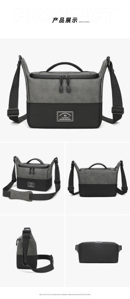 CROSS-BORDER NEW PU SINGLE SHOULDER CROSSBODY CAMERA BAG SLR CAMERA BAG PHOTOGRAPHY DIGITAL CAMERA BAG LENS STORAGE BAG