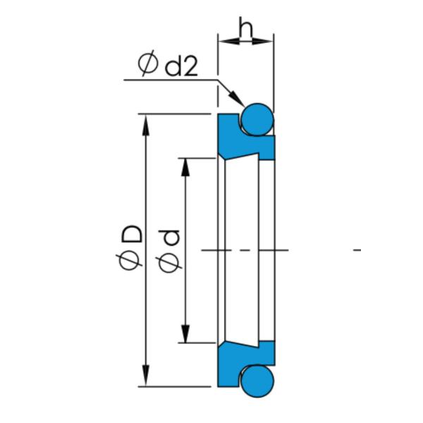 PTFE+40% Bronze Hydraulic Cylinder Seals AD Type Rod Seals Wipers Sewage Resistance