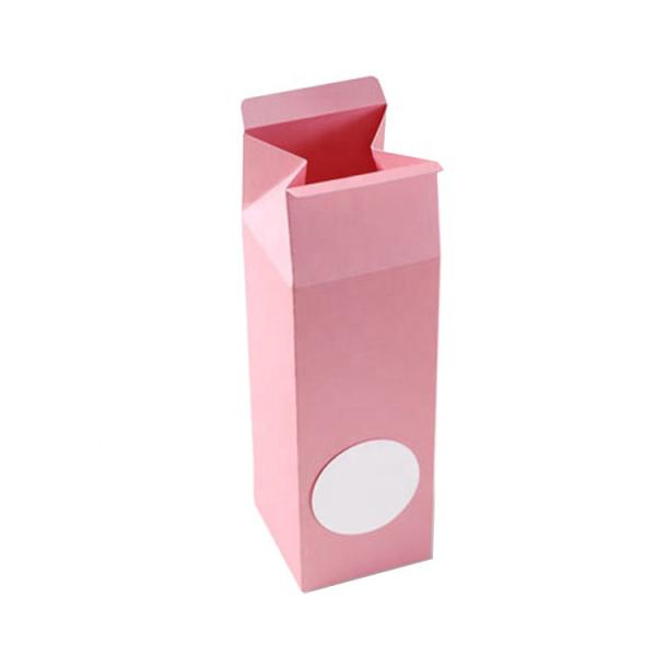 Custom Kraft Paper Corrugated Cardboard Printing Pink Milk Carton Packaging Boxes