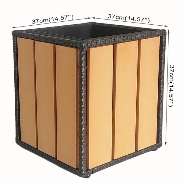 High Grade Factory Hot Sale Rattan Wicker Plastic Wooden Garden Pots Planter