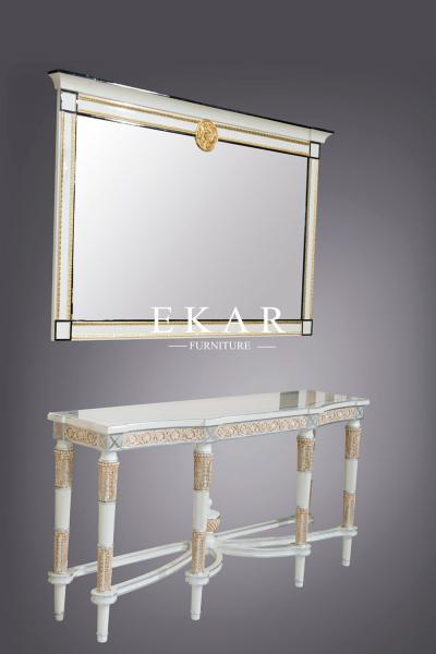 High Class Italy Fancy Antique Golden Console Table FLN-M-XG202