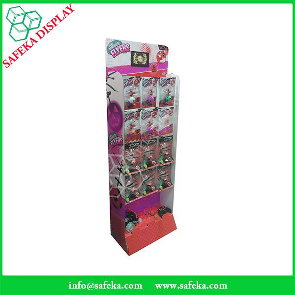 4 side Paper displays Promotion cheap custom pop up cardboard display stand  floating shelf for tooth brush
