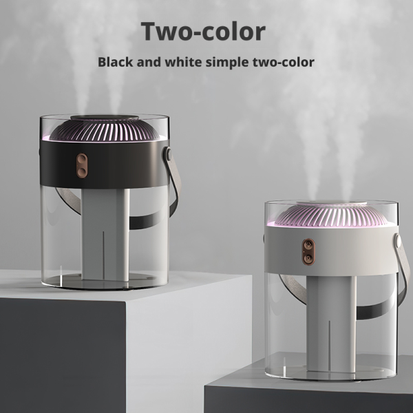 2.6L Capacity Plastic Ultrasonic Air Humidifier Household Use With Color Changing Lights