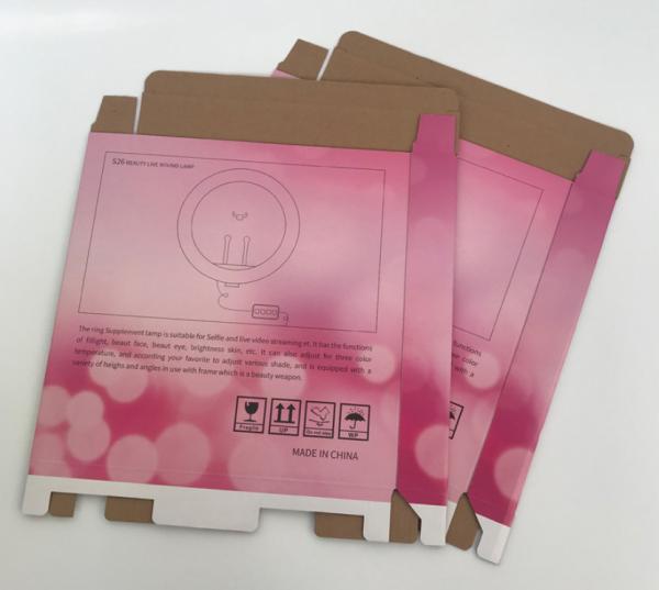 Custom B Flute Electronics Packing Boxes 250gsm For Beauty Light