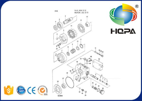 KYB 20450-53469 Model MAG-33V-500-3 MAG33 Hydraulic Spare Parts