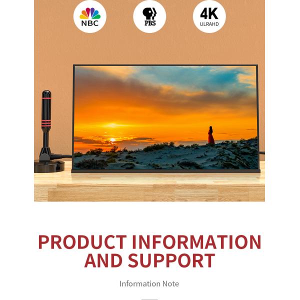 Максимальная входная мощность 50 Вт Сильная магнитная база Цифровой HDTV Усиленная антенна для внутреннего ТВ