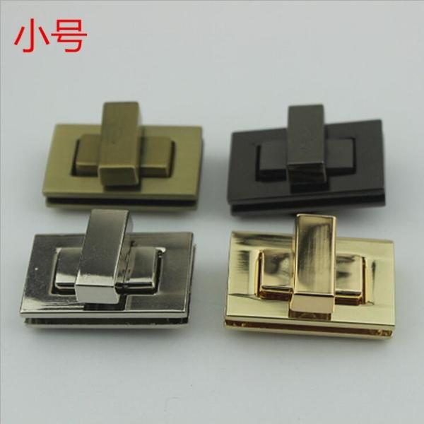 High quality new design zinc alloy square metal handbag turn lock in China