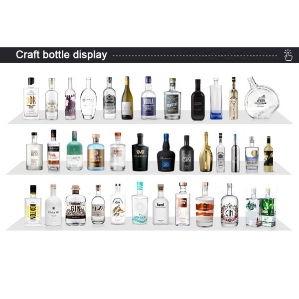 Engraving Surface Handling Glass Liquor Bottle 750ml 500ml for Whiskey Gin Vodka