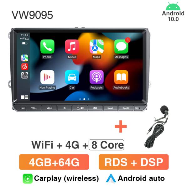 GRANDnavi 2din Android For Volkswagen VW Polo Jetta Skoda Octavia 2 Golf 5 7 Touran Car Radio Multimedia Player