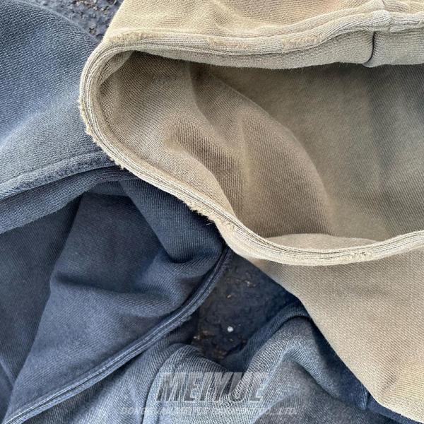OEM Vintage Oversized Zip Up Hoodie Applique Embroidery Hoodie Silk Screen Printing