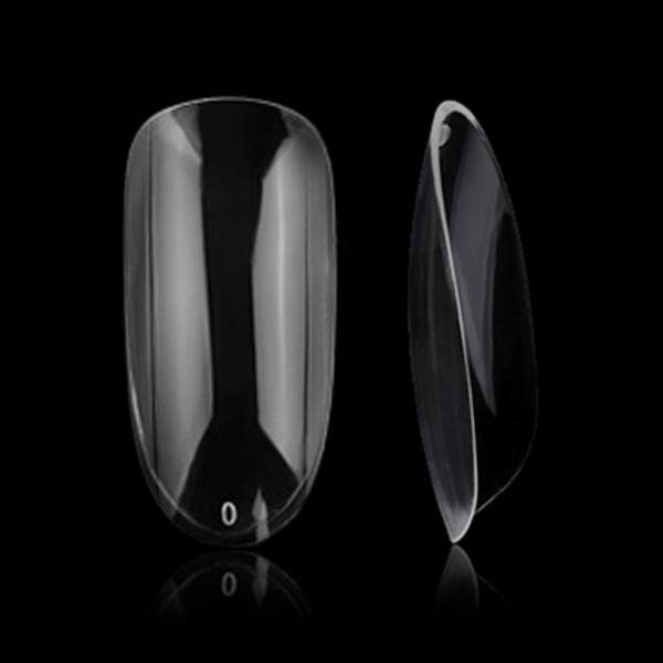 French Style Pure Only 500pcs Clear/nature Practice Display Thin Round Shape Nail Tips for Professional