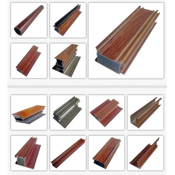 China Top manufacturer wood grain aluminum profile for kitchen cabinet door frame