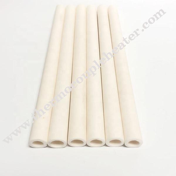 Tubes en céramique de protection de thermocouple d'alumine à hautes températures d'Alsint C799 99,7% pour Furance