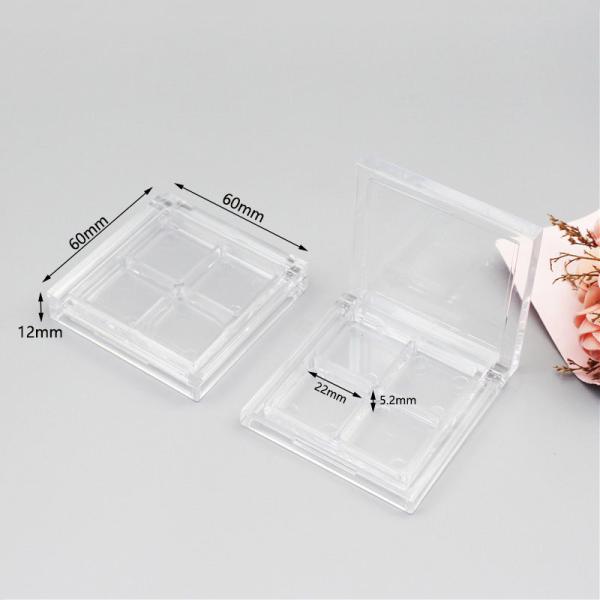 4 Grid Cosmetic Packaging Paper Box 60x60mm PPS Cardboard Eyeshadow Palette